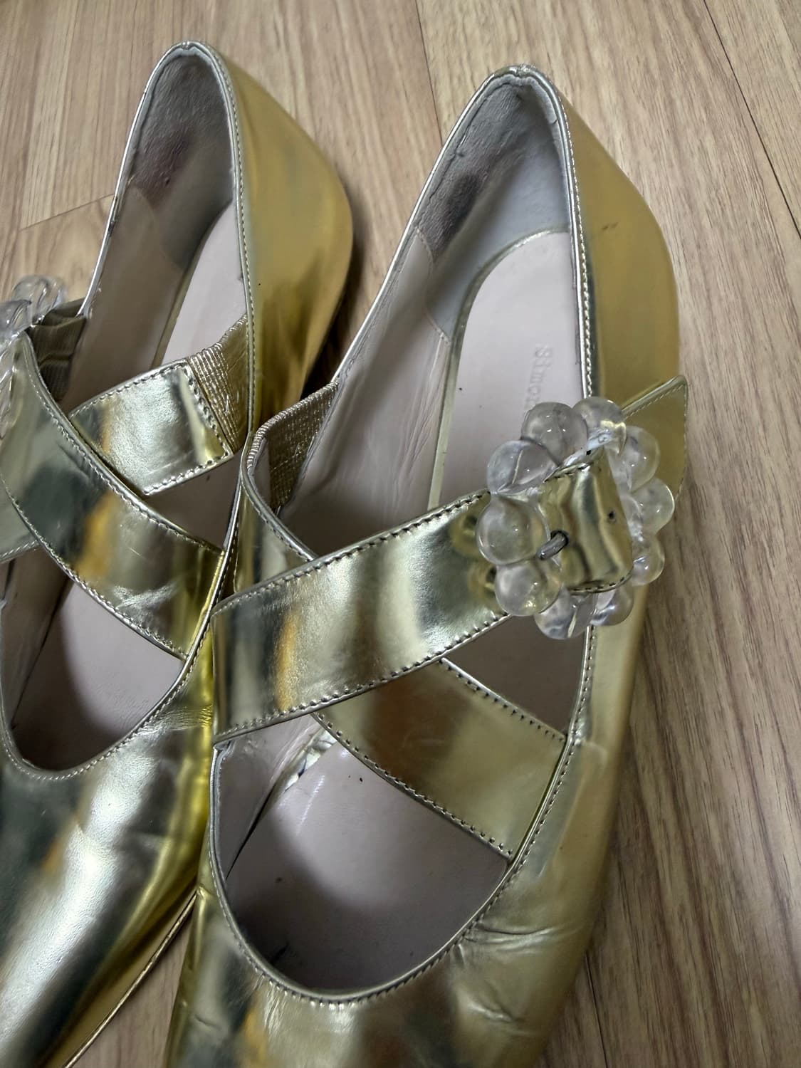 시몬로샤 골드 메리제인 플랫슈즈 상품이미지4