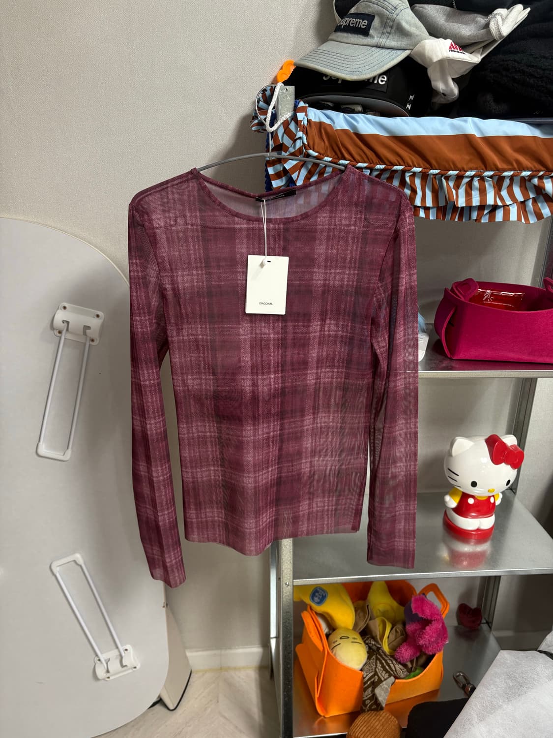 다이애그널 체크시스루 상품이미지2