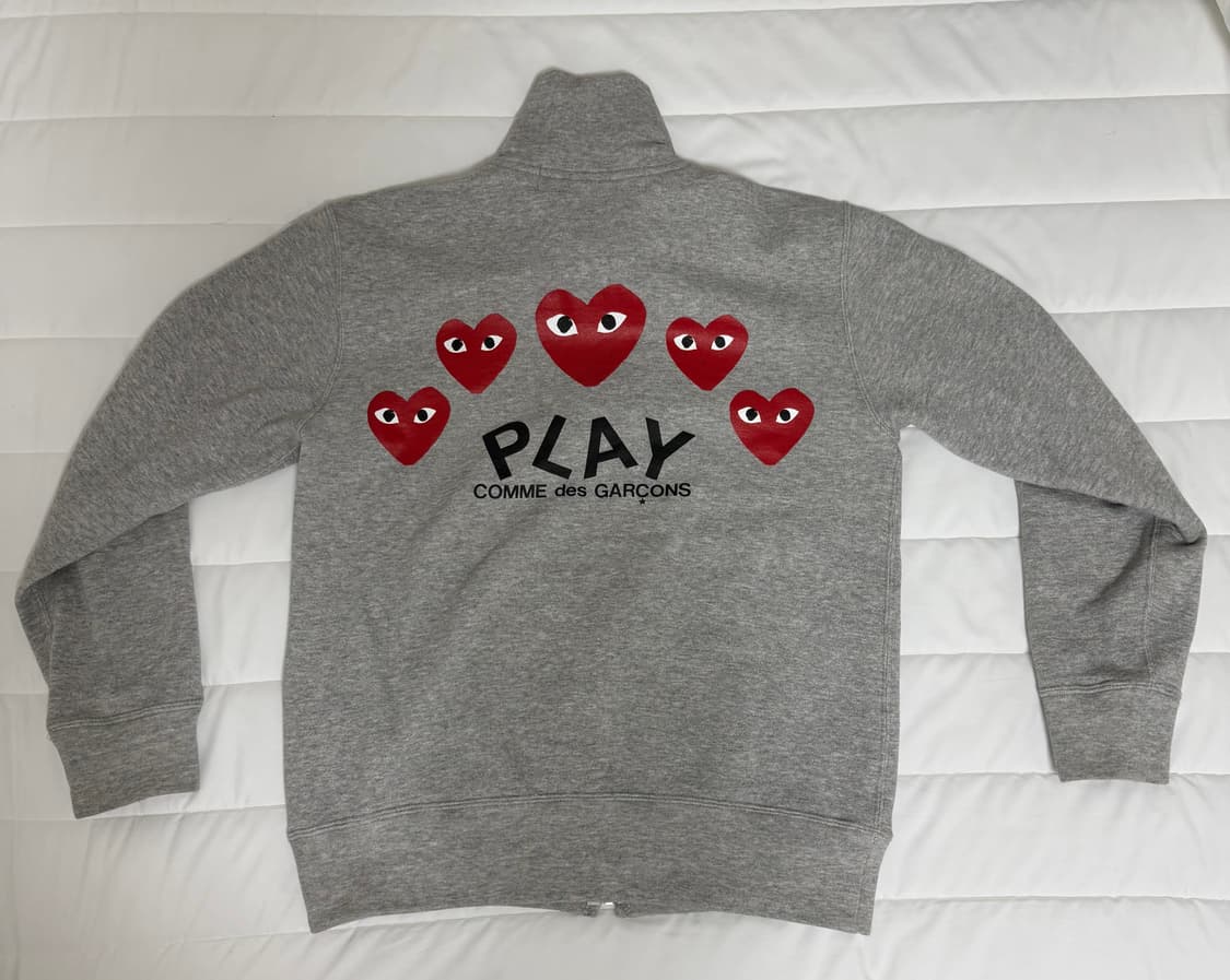 꼼데가르송 5 하트 집업 그레이 상품이미지2