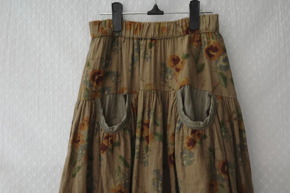 vintage flower unbalanced skirt 상품이미지5