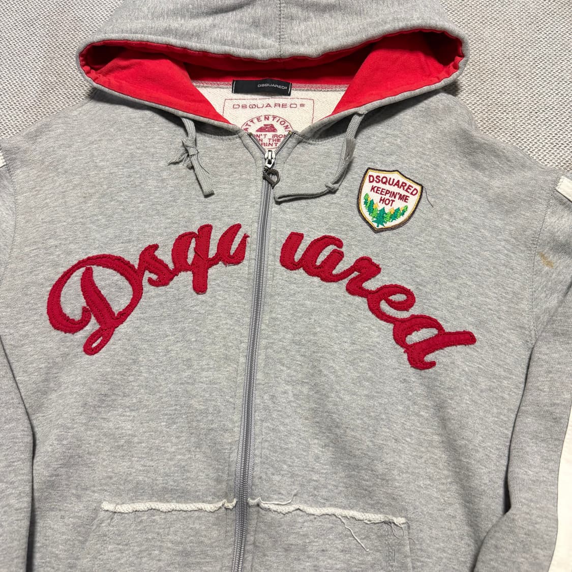 디스퀘어드2 그레이 후드집업 상품이미지2