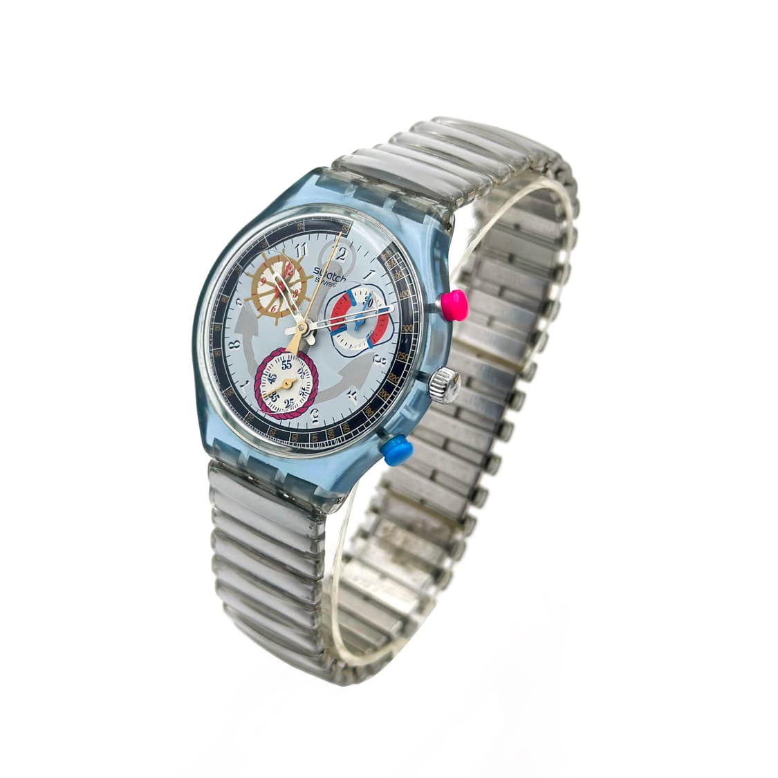 93년판) 빈티지 스와치 아이러니 익스팬션 스트랩 power steel 상품이미지4