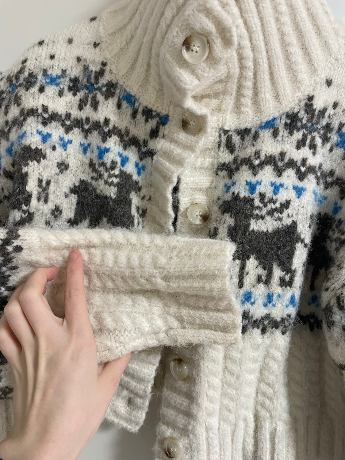 소녀레시피)울 니트집업 가디건(울 40%) 상품이미지4