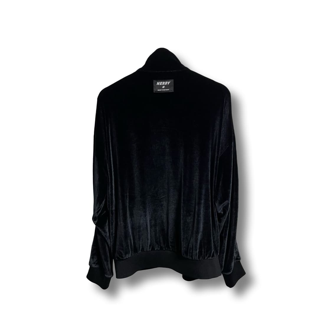 [M] 널디 벨벳 트랙 자켓 블랙 퍼플라인 상품이미지4