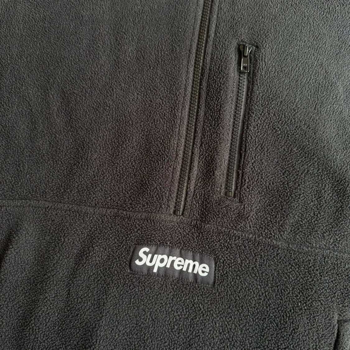 슈프림 폴라텍 하프 집 풀오버 블랙 상품이미지2