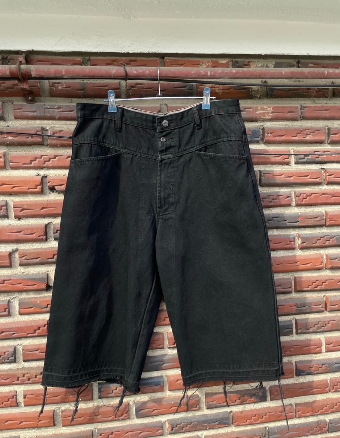 00s 빈티지 마리떼 블랙 버뮤다 팬츠 상품이미지1