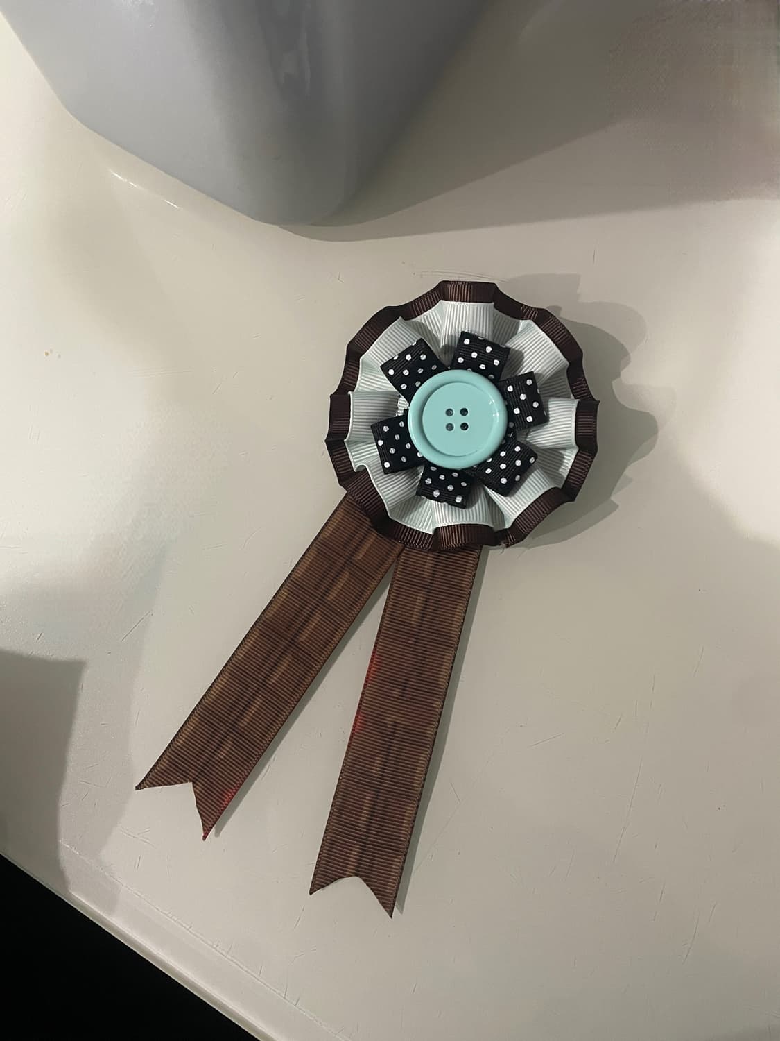 ♪rosette badge 민트초코도트 리본 로제트 뱃지 라떼갸루 페어리 상품이미지2