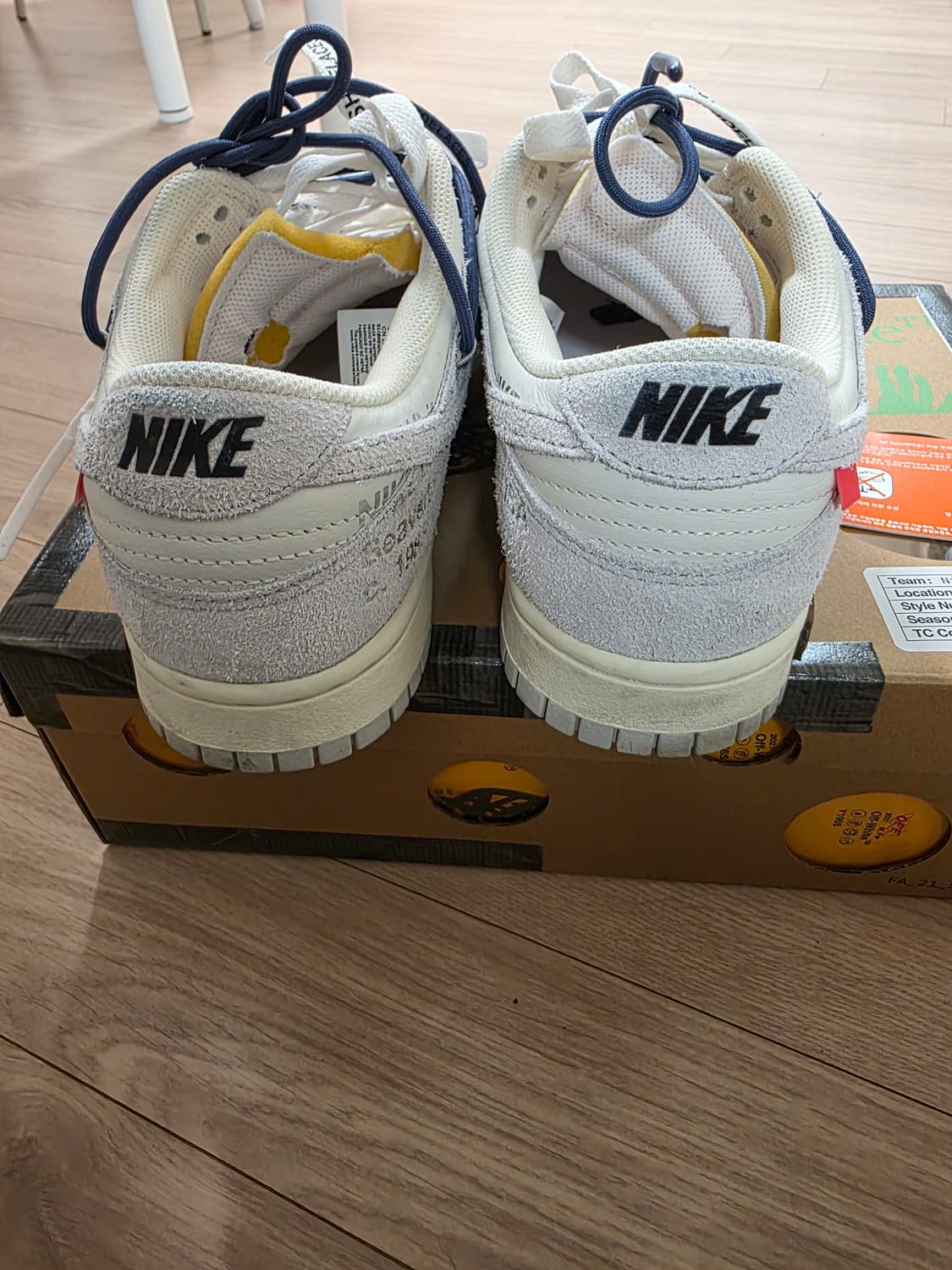 오프화이트x나이키 덩크 lot 18 275사이즈 상품이미지8