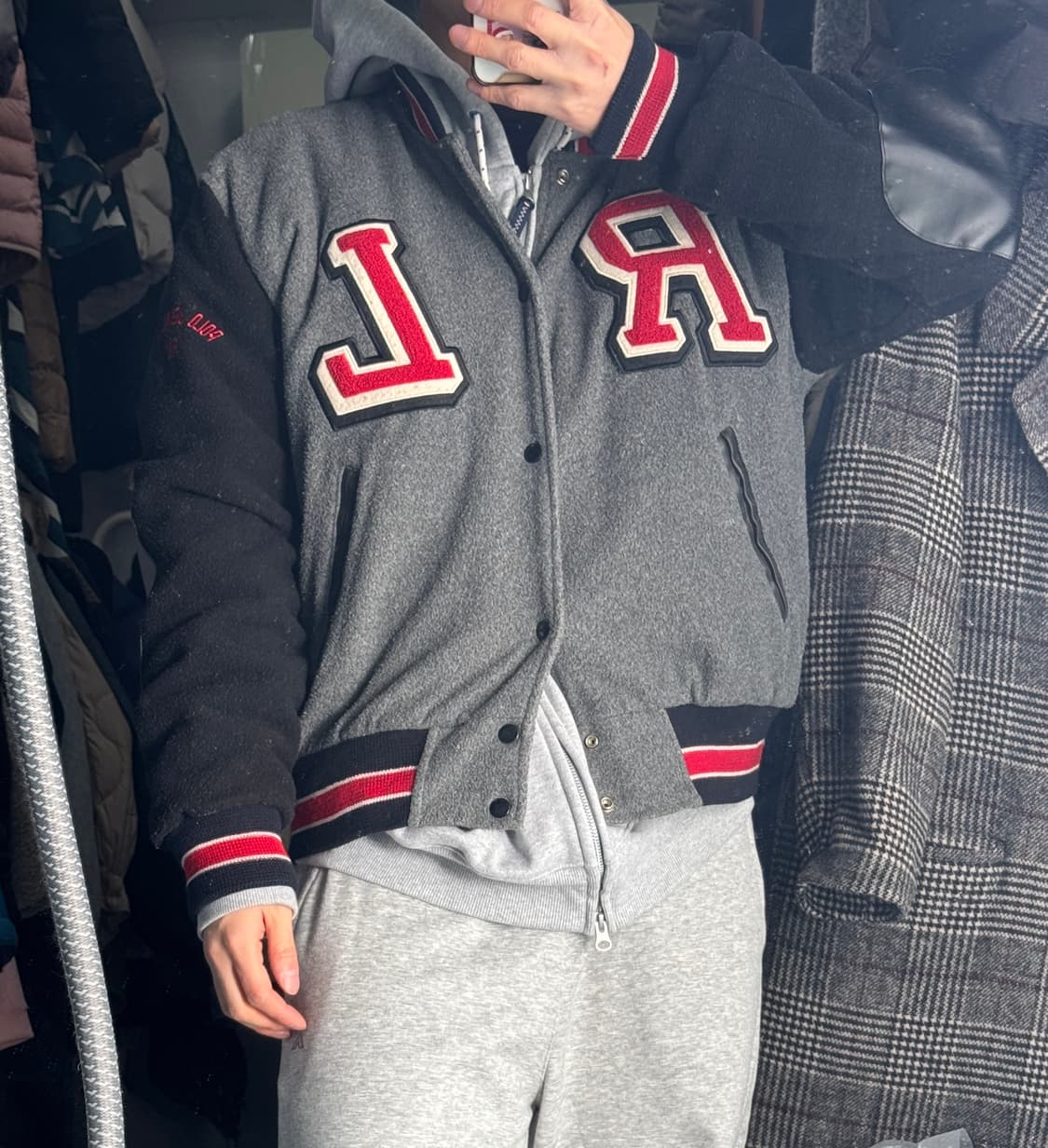 희귀!! 폴로 polo 진스 올드스쿨 암패치 바시티 자켓 상품이미지3