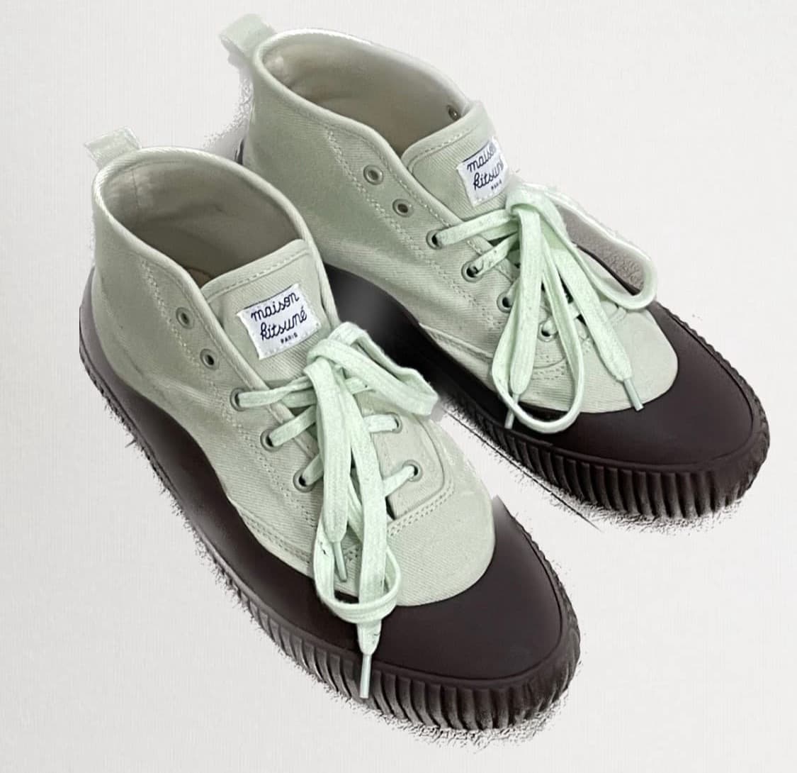 [메종키츠네] 다크브라운/민트 튜브스니커즈 상품이미지3