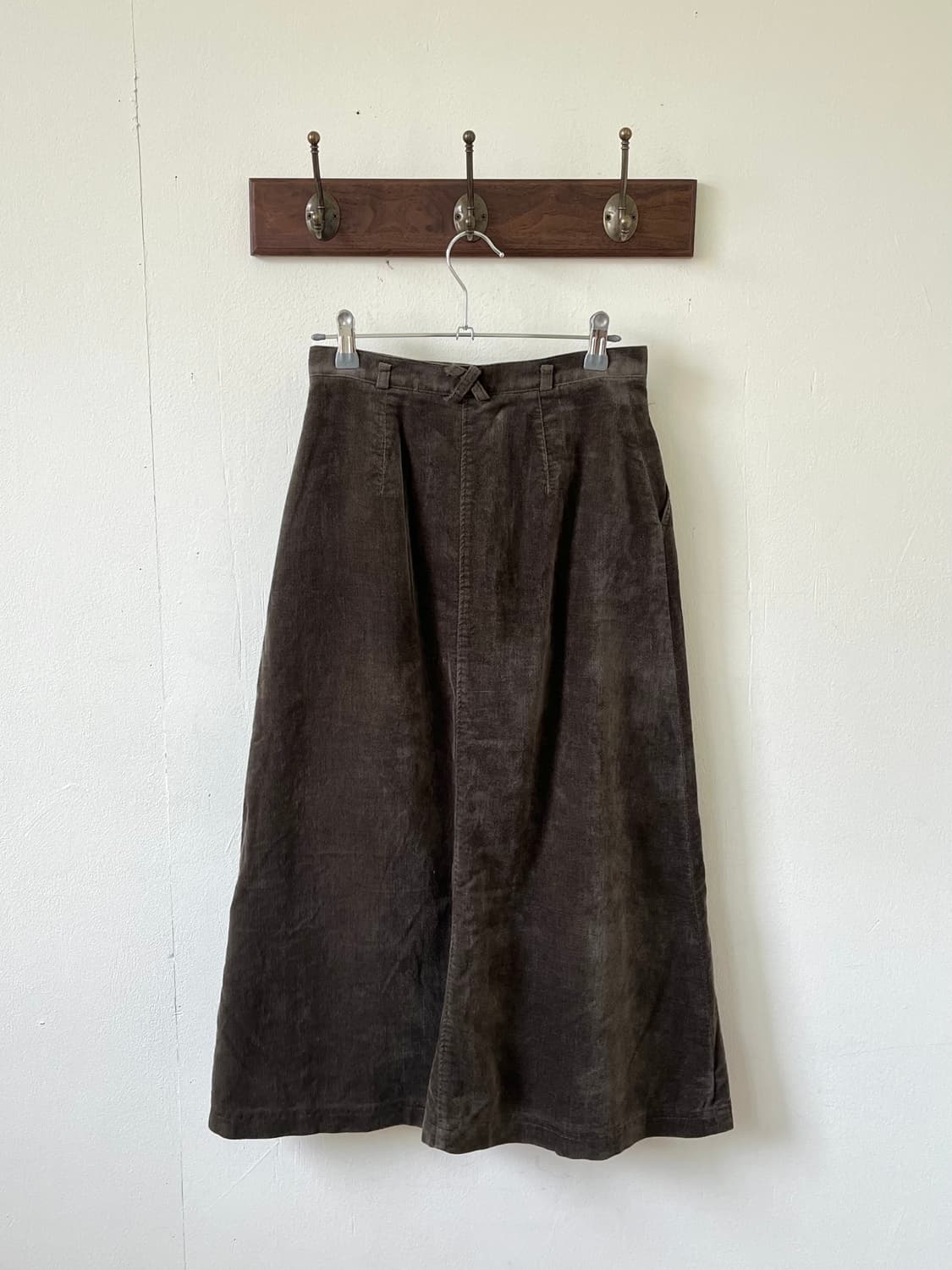 Japan vtg 올리브 코듀로이 스커트 상품이미지3