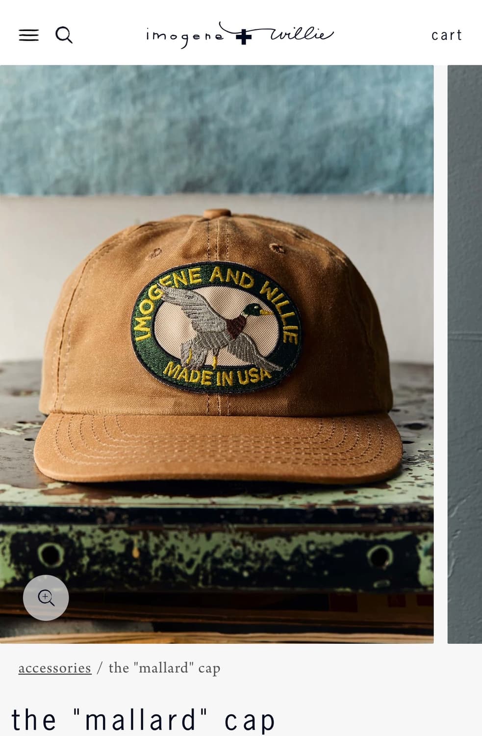 이모진 앤 월리 Imogene Willie Mallard 볼캡 브라운 상품이미지1
