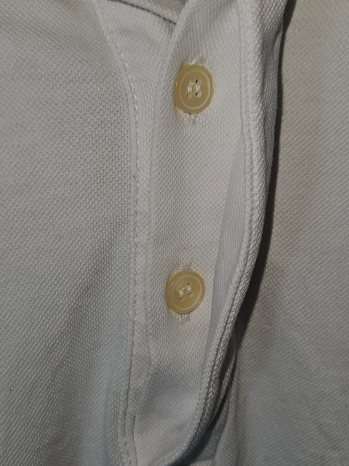 라코스테 화이트 카라티 반팔 폴로 코튼 M 상품이미지4