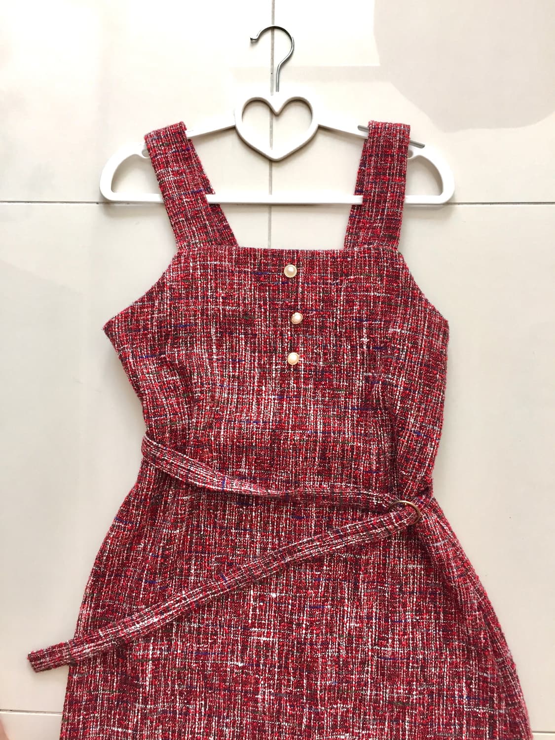 트위드 벨트원피스 상품이미지1