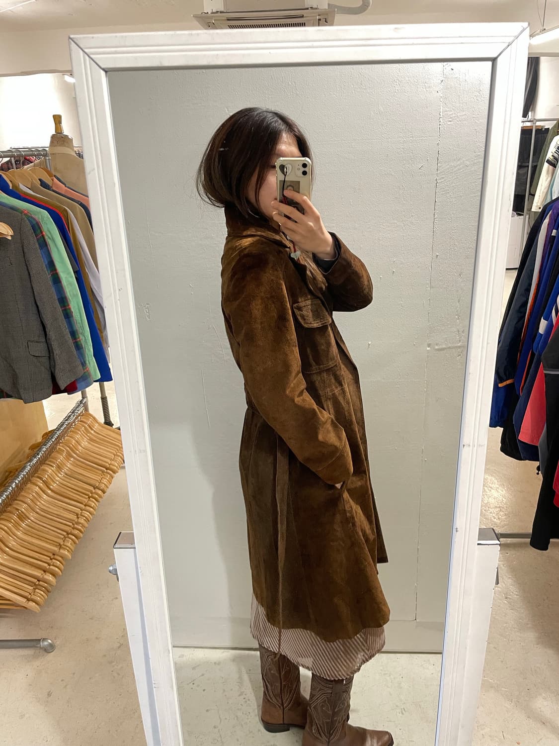 60~70's Godchaux’s suede robe coat 상품이미지3