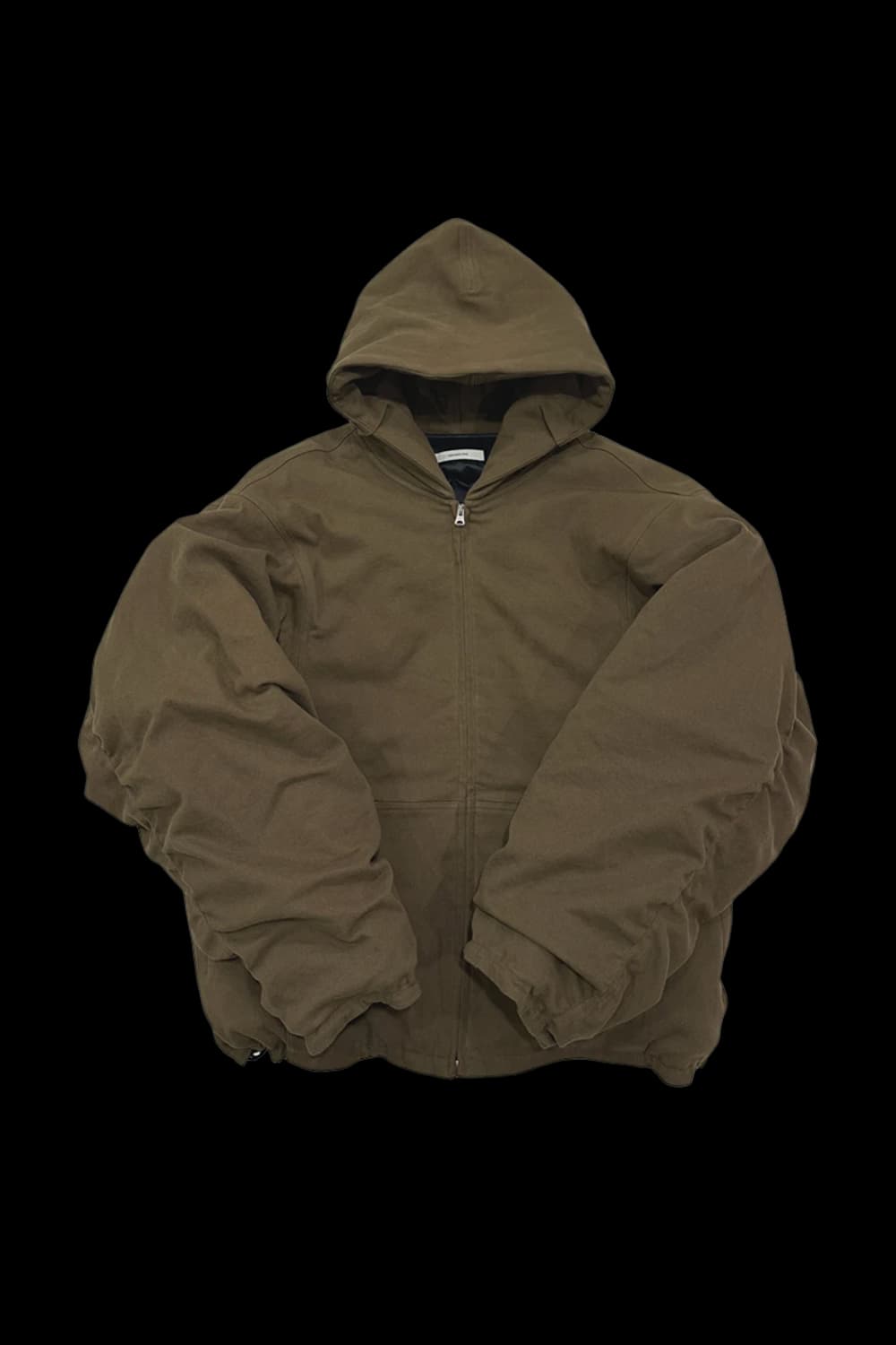 [1,2] 논노드 몰스킨 셔링 봄버 카키 브라운 상품이미지1