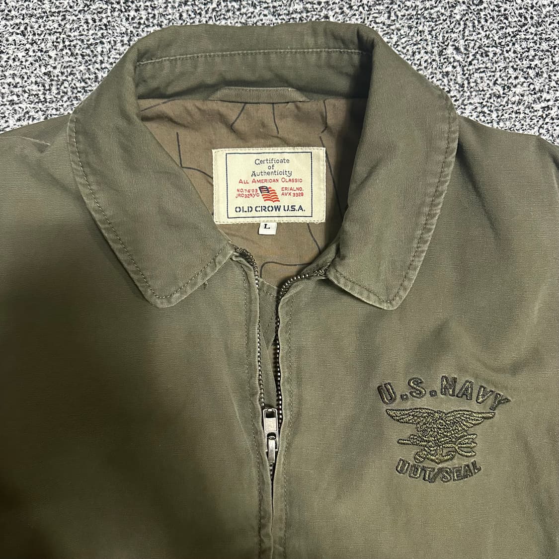 (L) OLD CROW 올드크로우 U.S. Navy 봄버 자켓 상품이미지2