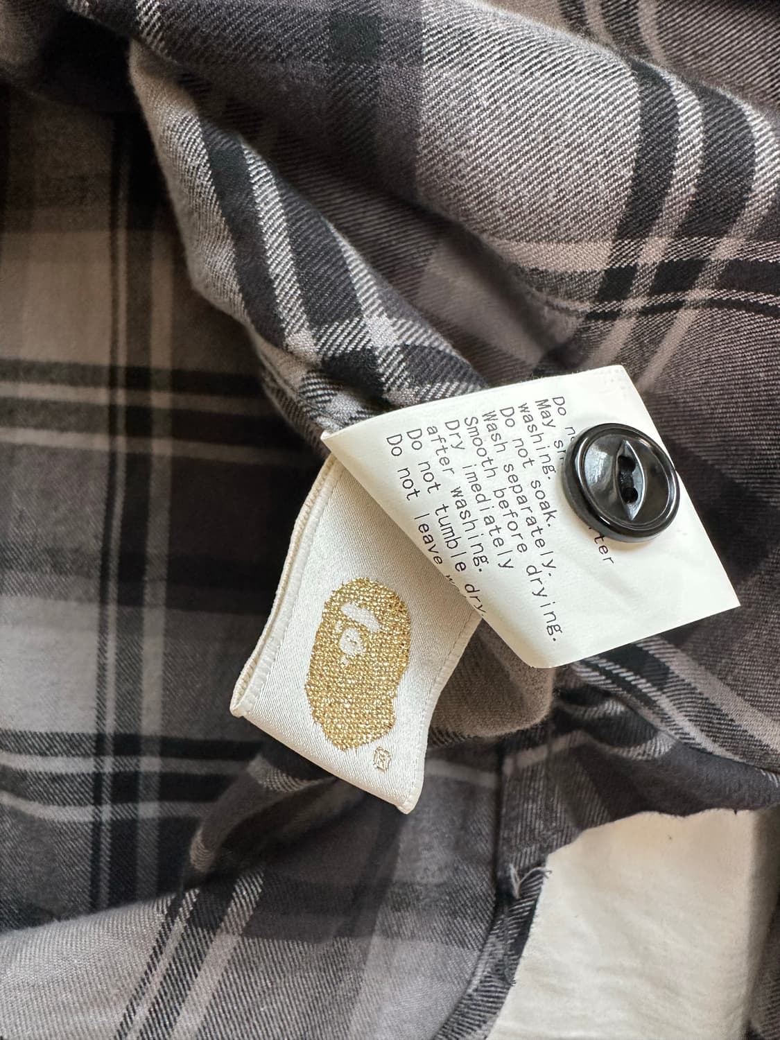 베이프 체크 후드셔츠 상품이미지5