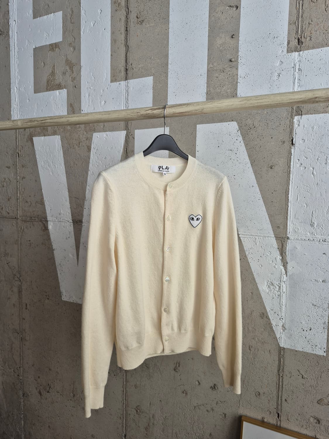 꼼데가르송 하트와펜 가디건크림(정품M) 상품이미지4