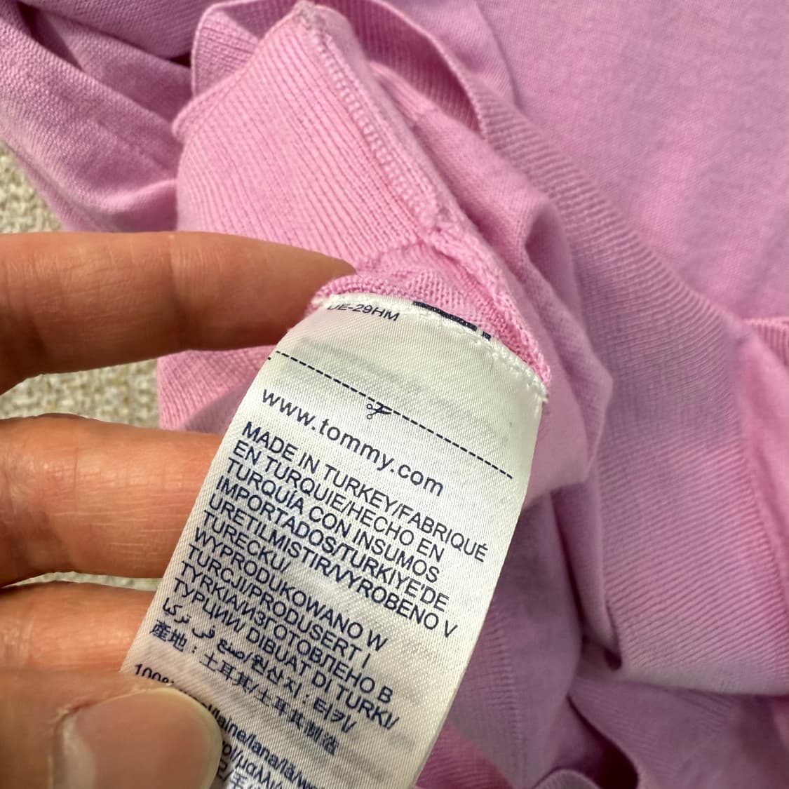 [S] 타미힐피거 여성 이태리 원사 핑크 니트 0115T1 상품이미지4