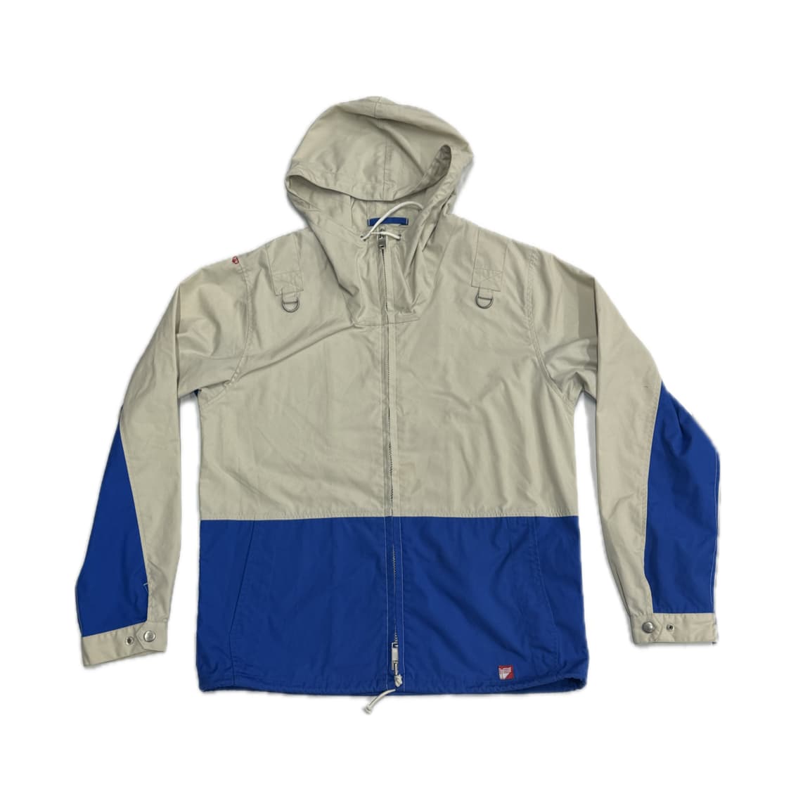 TYR 시티보이 올드스쿨 스트릿 블루 베이지 봄버 자켓 후드 집업 코튼 상품이미지2