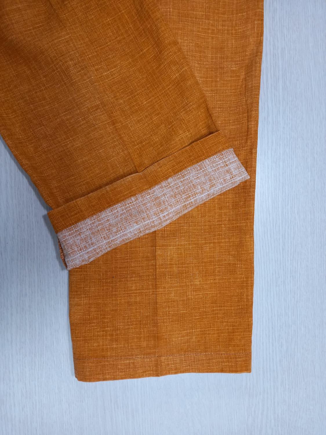 32 BASSO 린넨함유 여름용 면바지 오렌지 32-389 상품이미지6