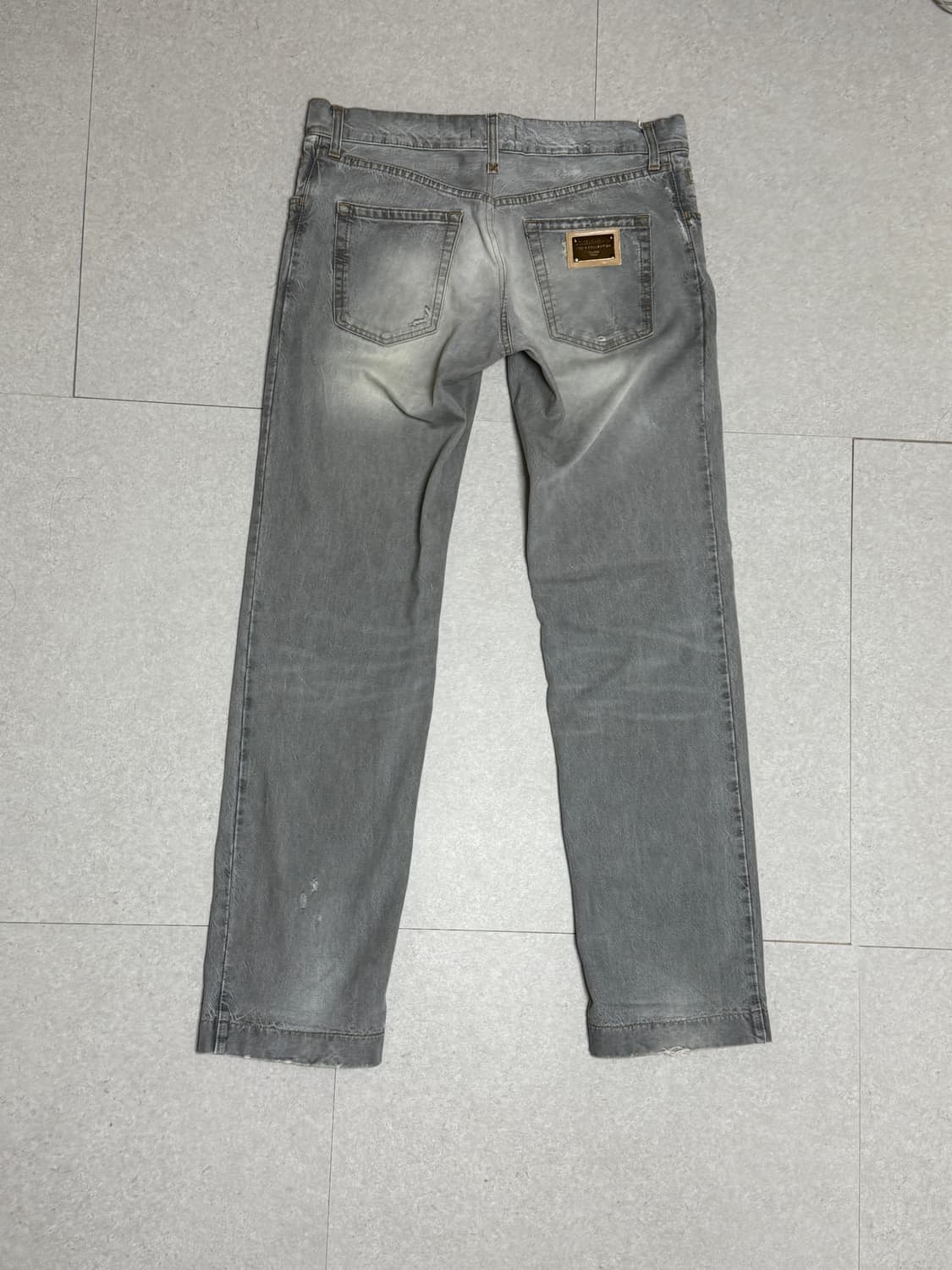 돌체 앤 가바나 made in italy 그레이 흑청 디스트로이드 데님 상품이미지2