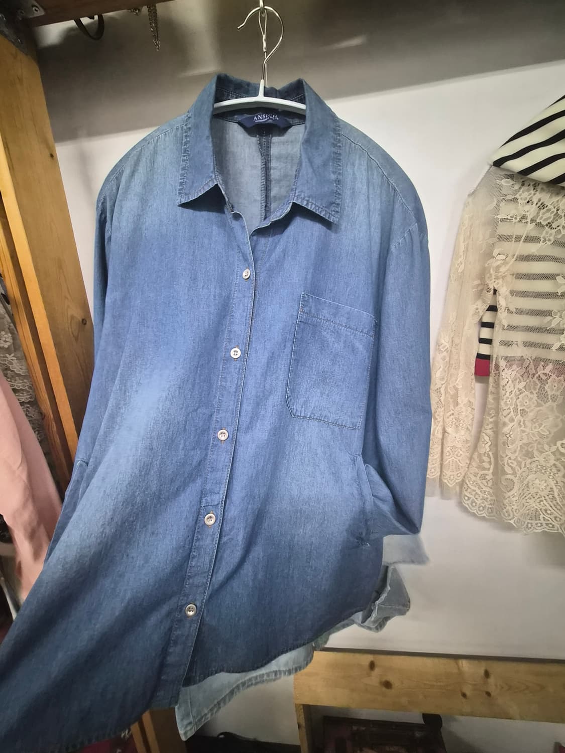 안지크 데님셔츠 점퍼 블루종 상품이미지3