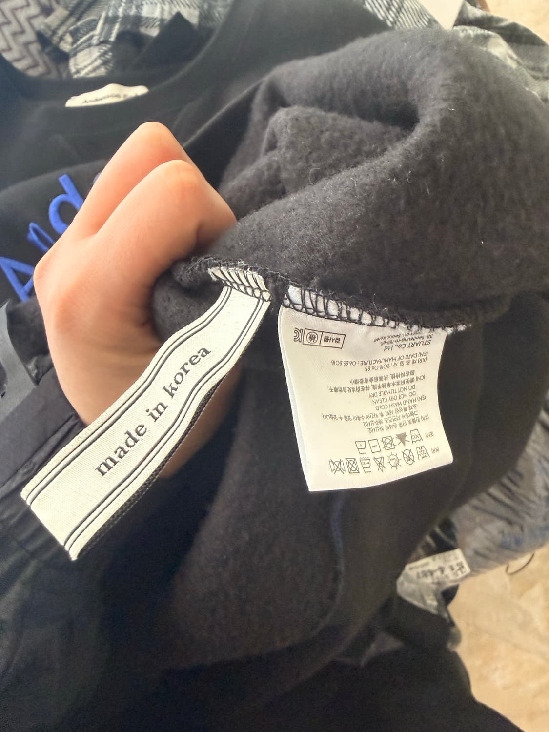 앤더슨벨 유니섹스 콘크라스트 스웻셔츠  상품이미지4