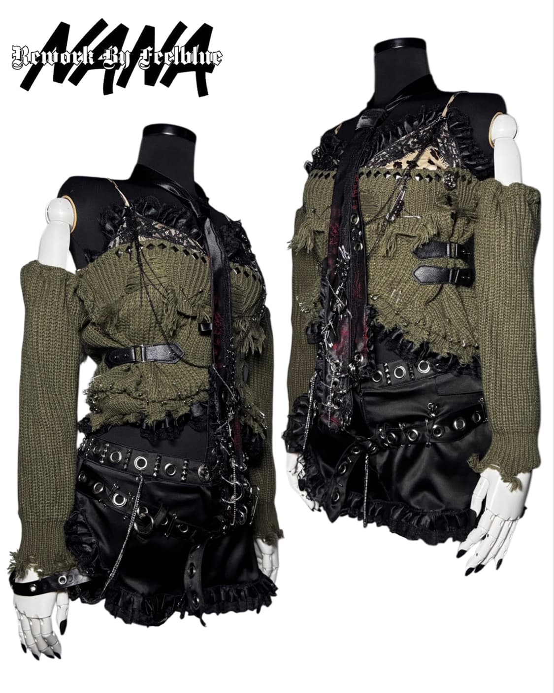 REWORK 032  CHAIN BURN GRUNGE PUNK SET 상품이미지6