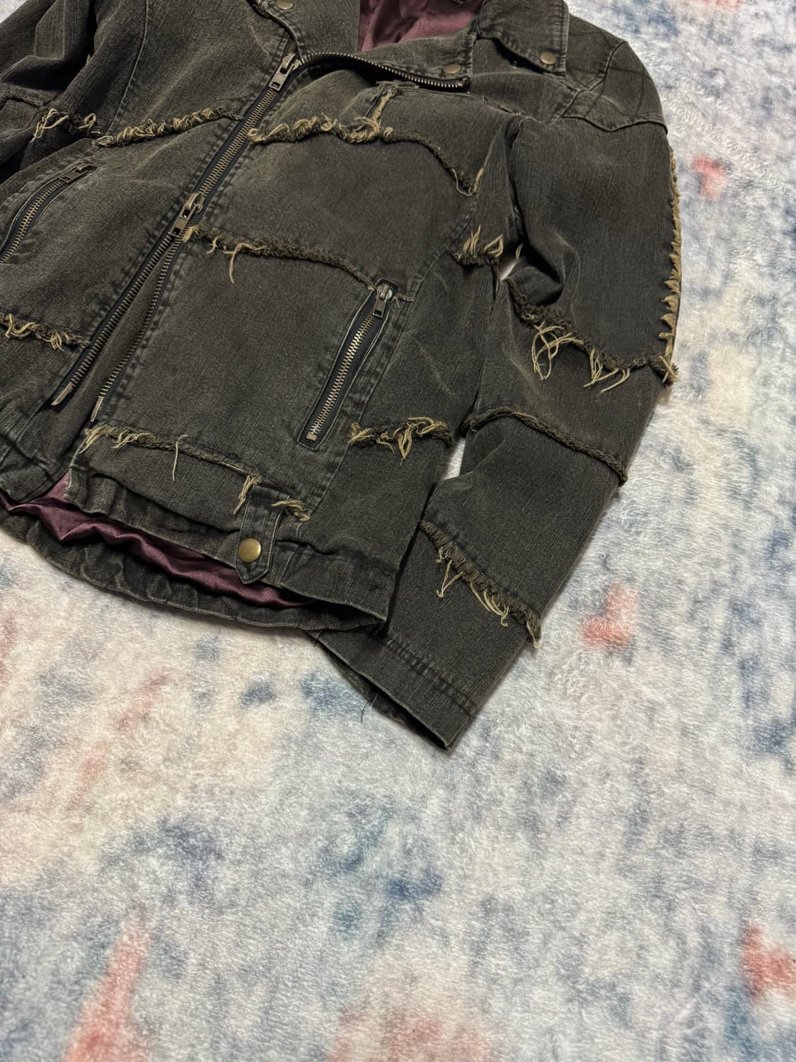 Face the music 00s grunge patchwork ride 상품이미지6