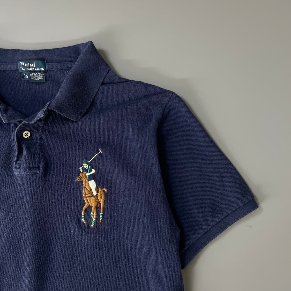 폴로랄프로렌 네이비 빅포니 카라티 XL 상품이미지3