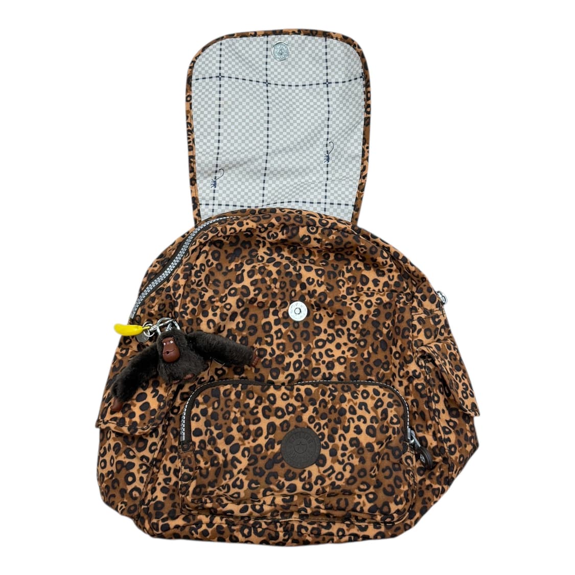 키플링 빈티지 레오파드 호피 포켓 백팩 가방 브라운 상품이미지4