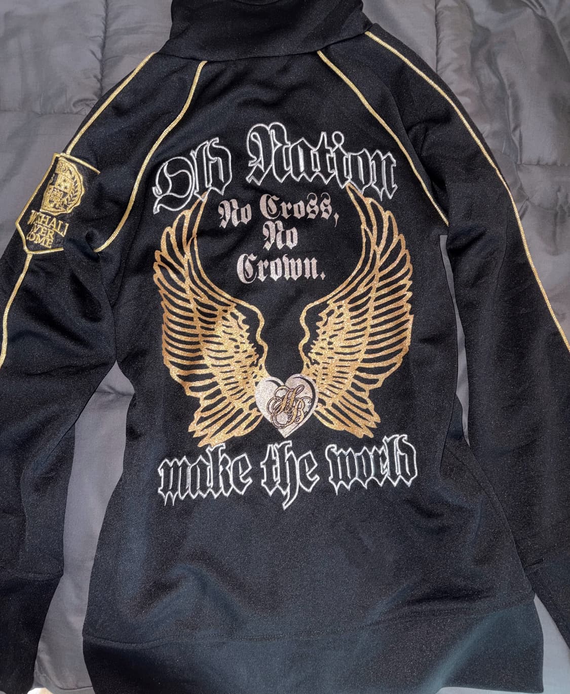 오네갸루 빈티지 져지 골드 딱붙핏 날개 y2k 상품이미지1