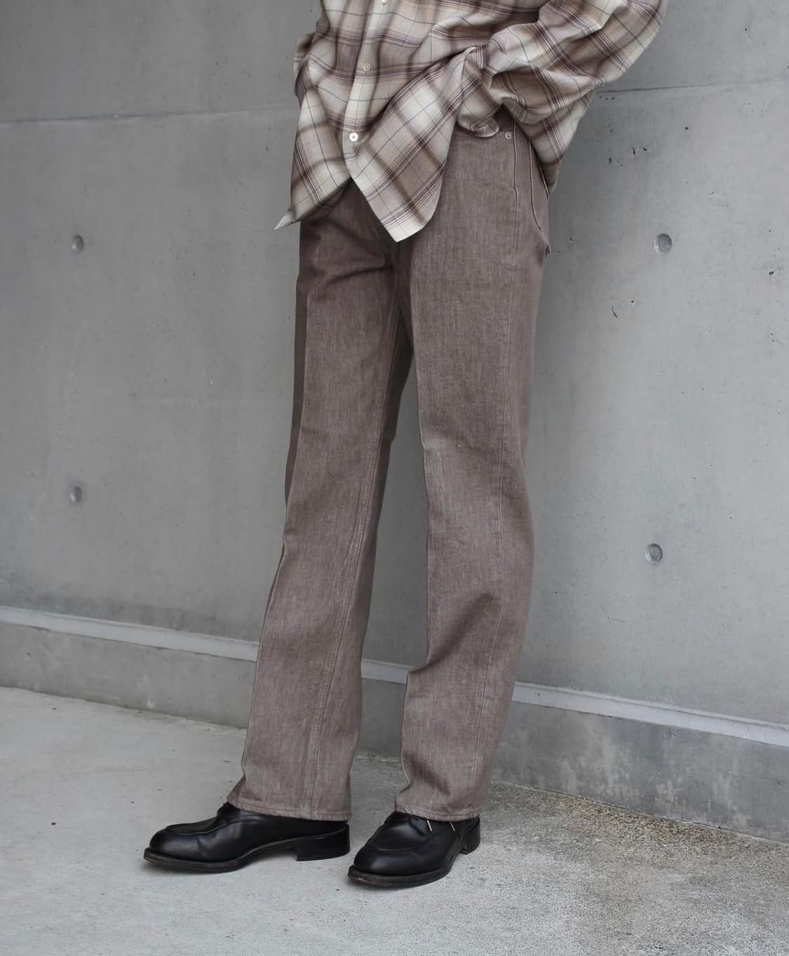 마지막가격 하드 트위스트 브라운 데님 5P 팬츠 모카 브라운 - 23AW 상품이미지1