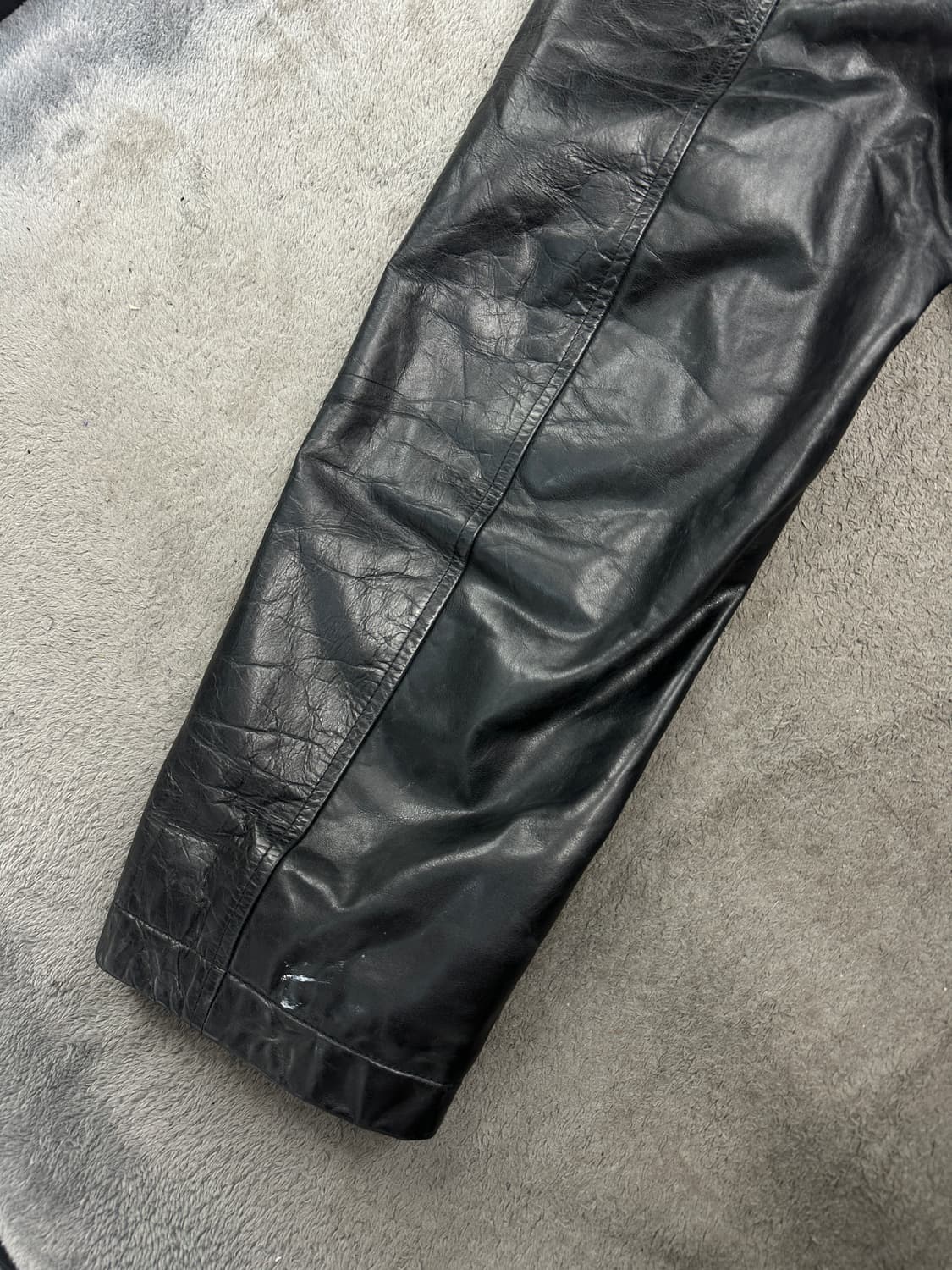 00s HUGO BOSS 카프 레더 코트 56 상품이미지6