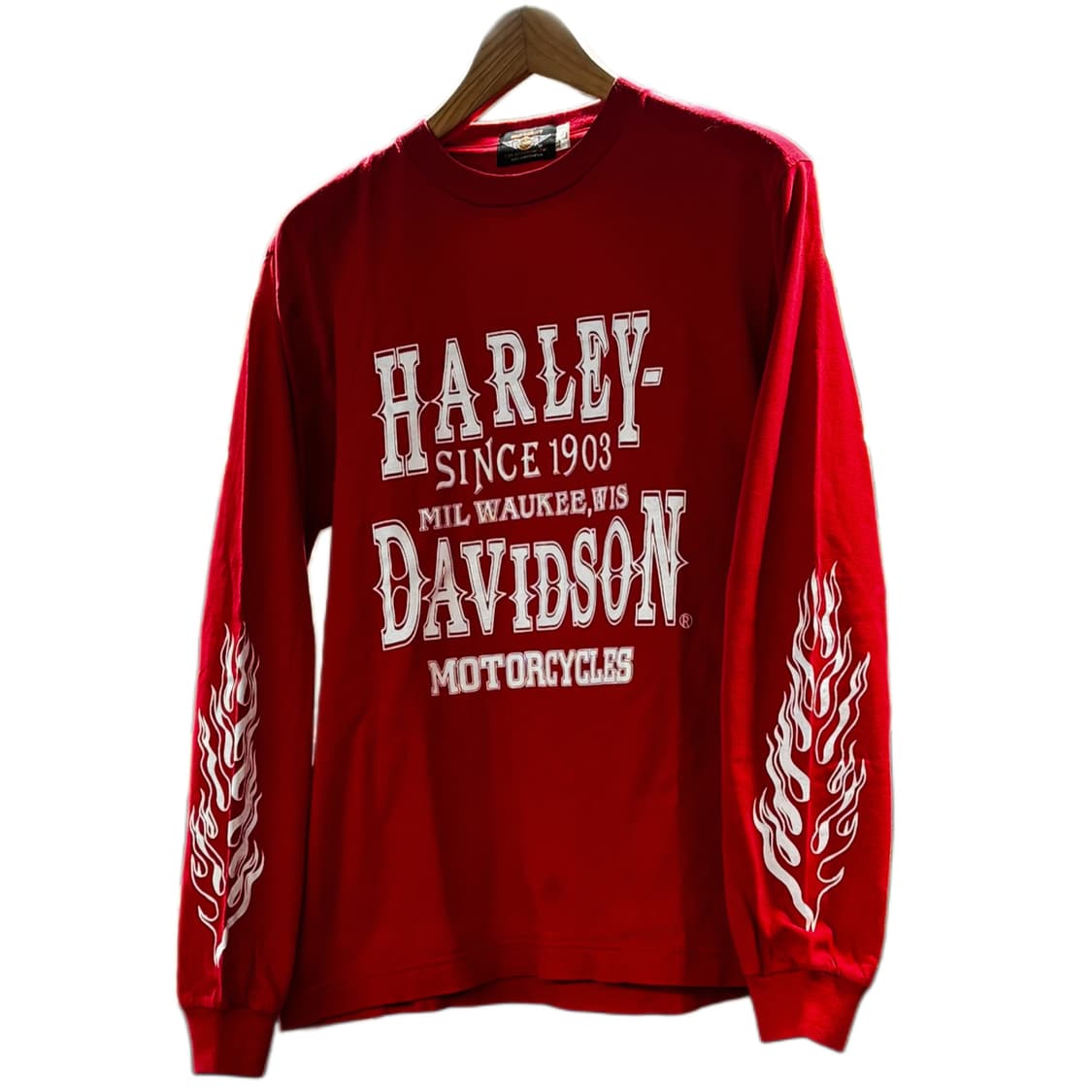 할리데이비슨 플레임 롱슬리브 (M) 레드 상품이미지1