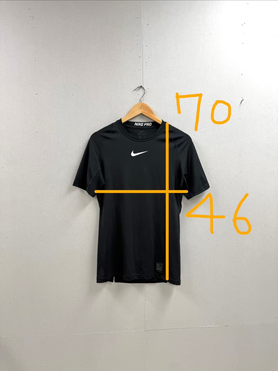 남성 XL 105 / 나이키 프로 드라이핏 기능성 반팔티 블랙 상품이미지2