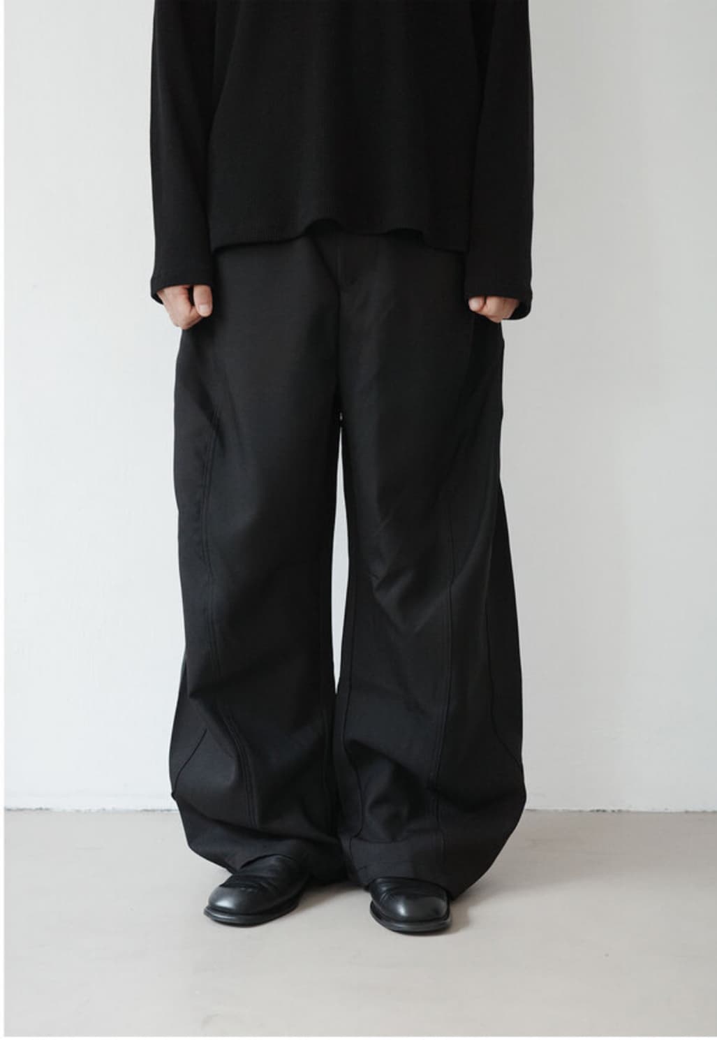 샵 도지 커브드 벌룬 팬츠 shop doji s사이즈 블랙 상품이미지2