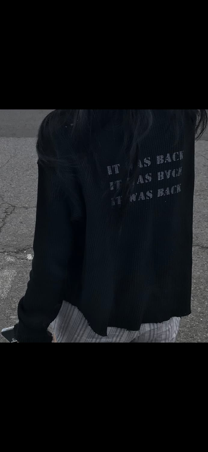 스탠드얼론 DISTRESSED WAFFLE T-SHIRT, BLACK 상품이미지3