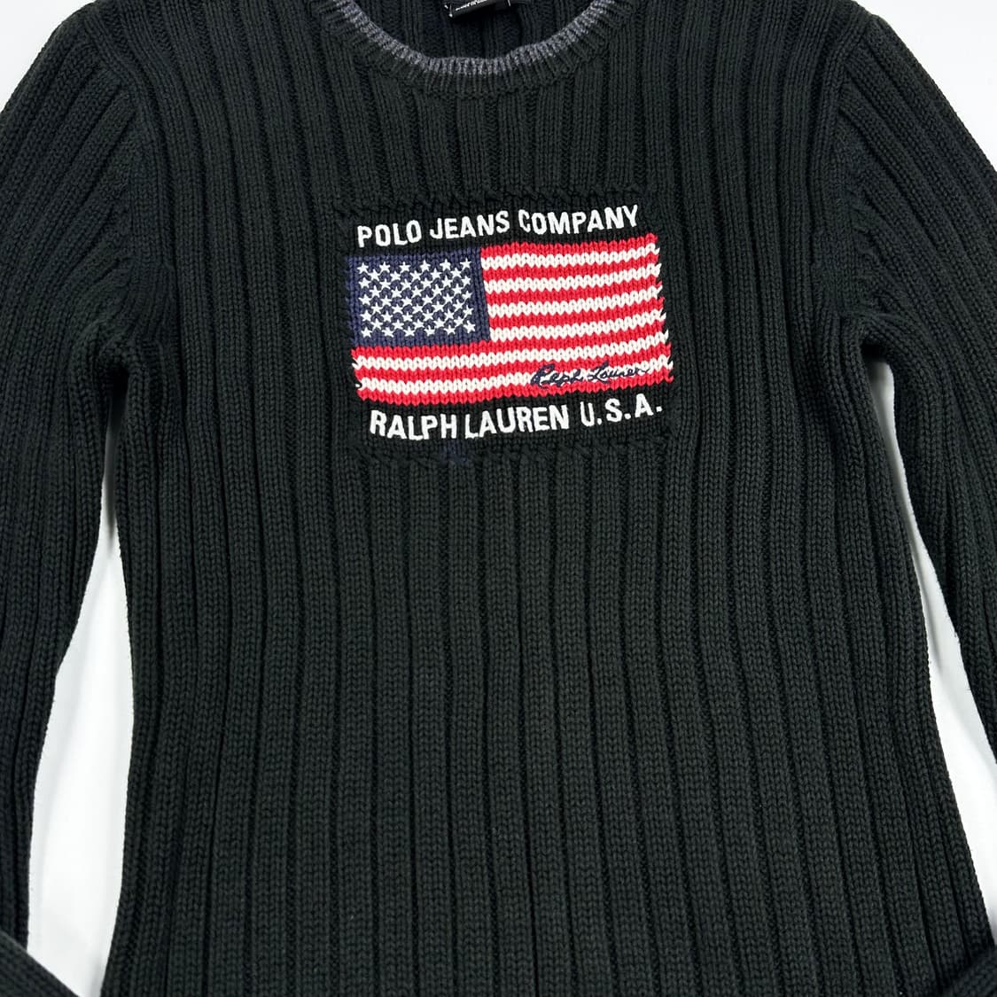 폴로 진스 성조기 카키 우먼 니트 (S 여성추천) 상품이미지4