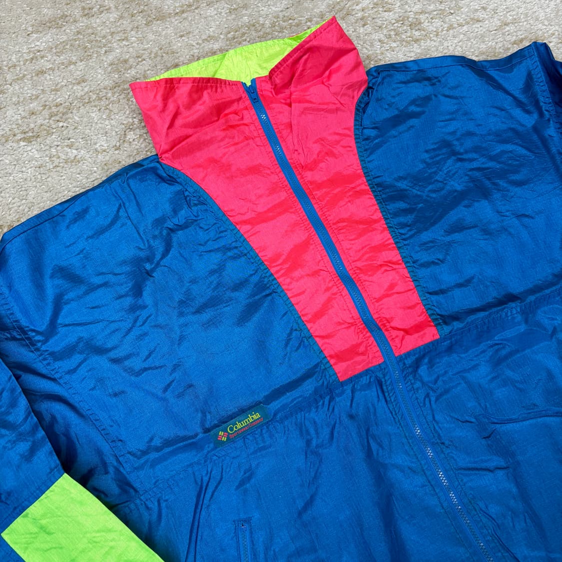 [M] 90s 컬럼비아 Columbia 컬러블록 나일론 자켓 윈드브레이커 상품이미지2