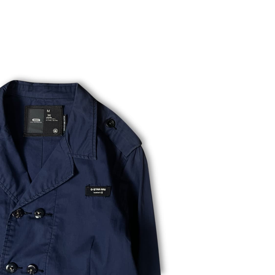 지스타로우 네이비 코튼 더블 자켓 M 상품이미지2
