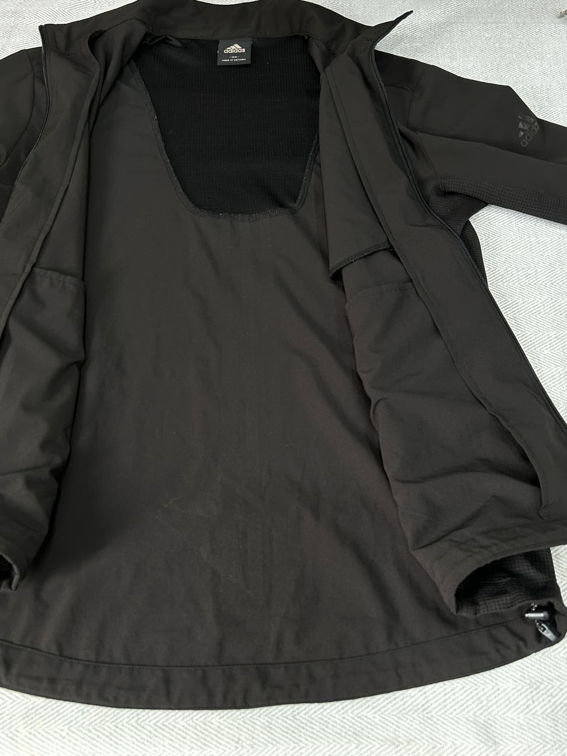 아디다스 라이트 우븐 집업 자켓 바람막이 100 블랙 상품이미지10
