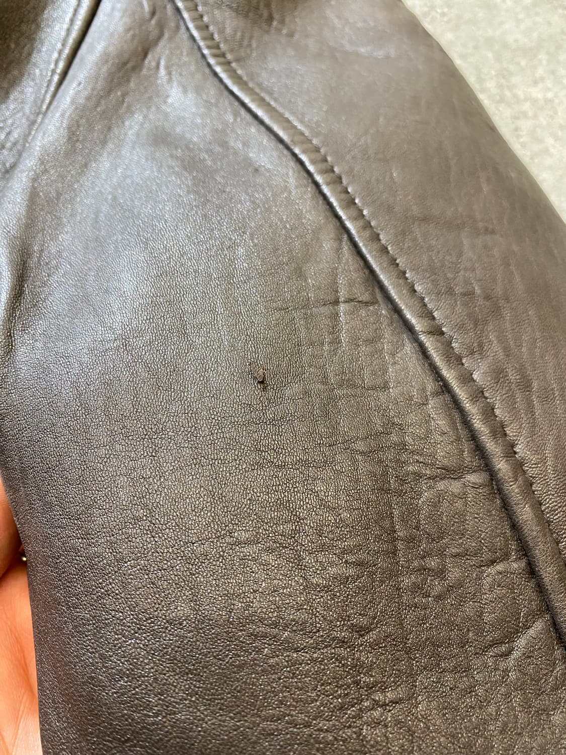 [100] 90s 알프레도 베르사체 다크브라운 양가죽 레더 자켓 상품이미지6