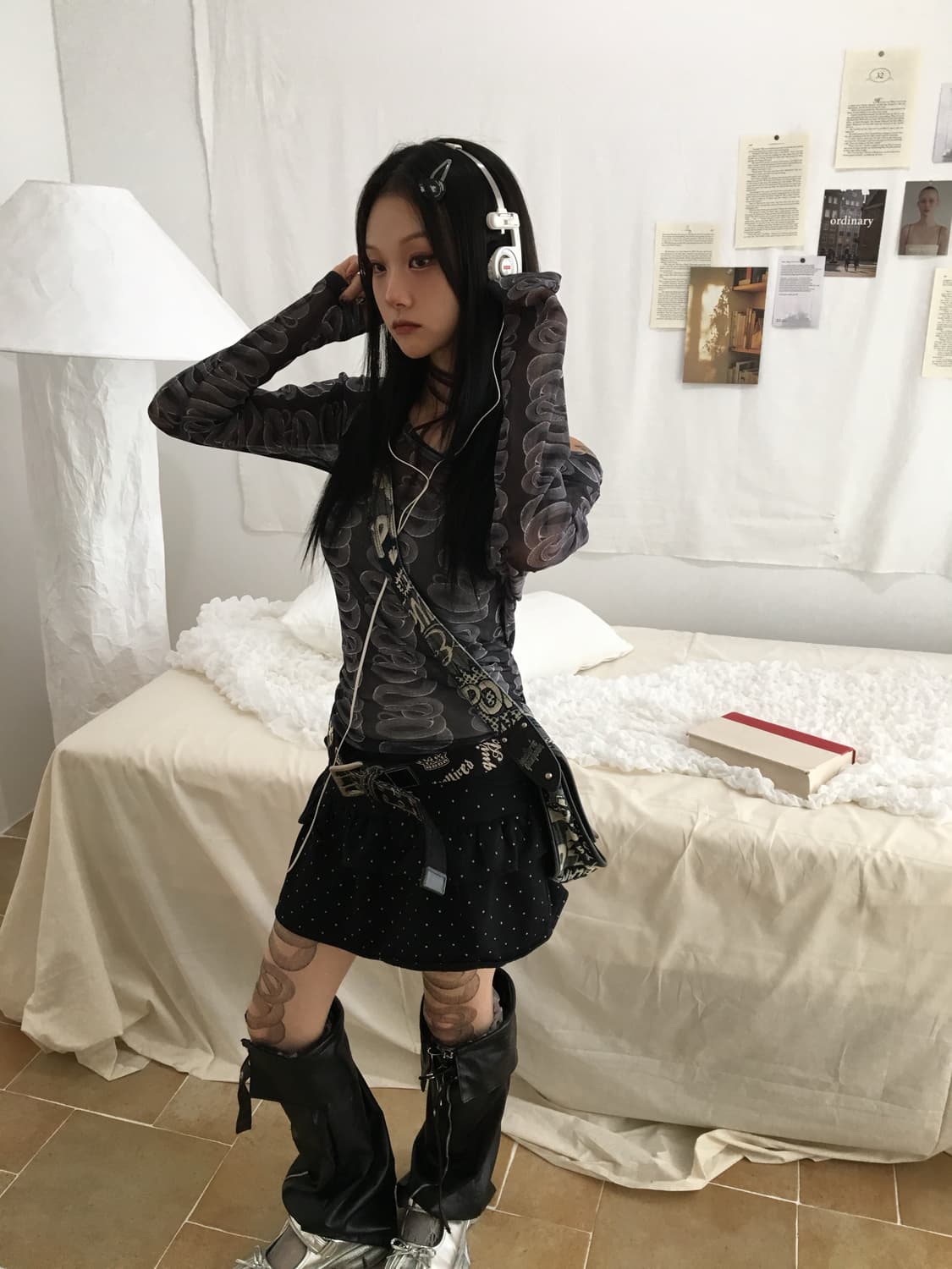 히스테릭글래머 스네이크 메쉬탑 상품이미지2