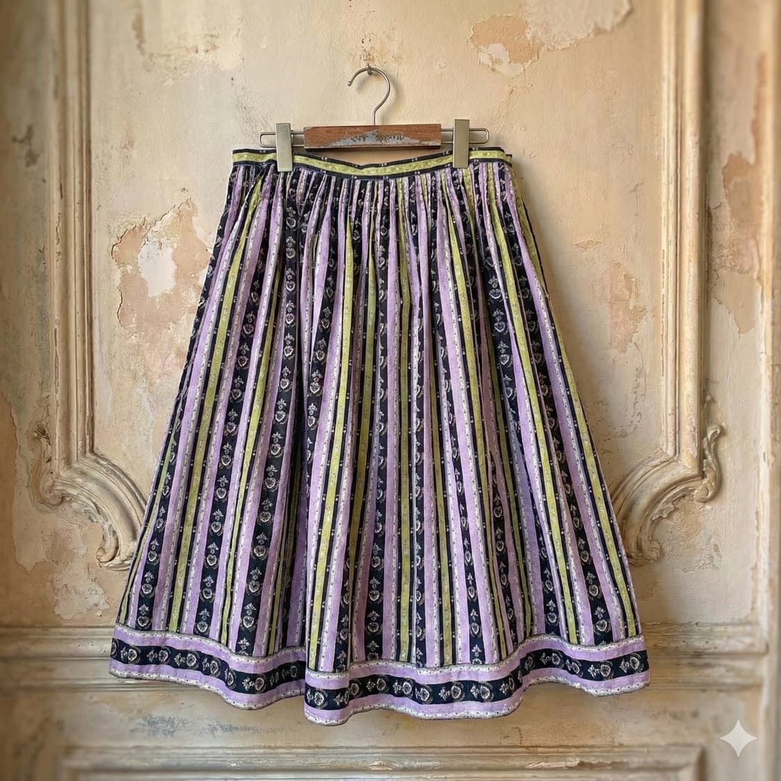 티올리언 로맨틱 라일락 스트라이프 스커트 상품이미지1