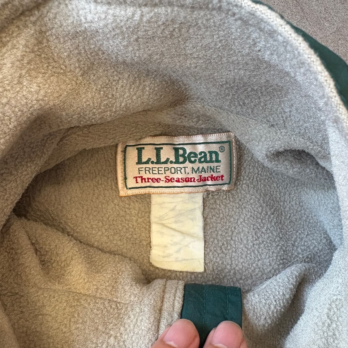 90s 90년대 엘엘빈 쓰리 시즌 그린 웜업 자켓 상품이미지5