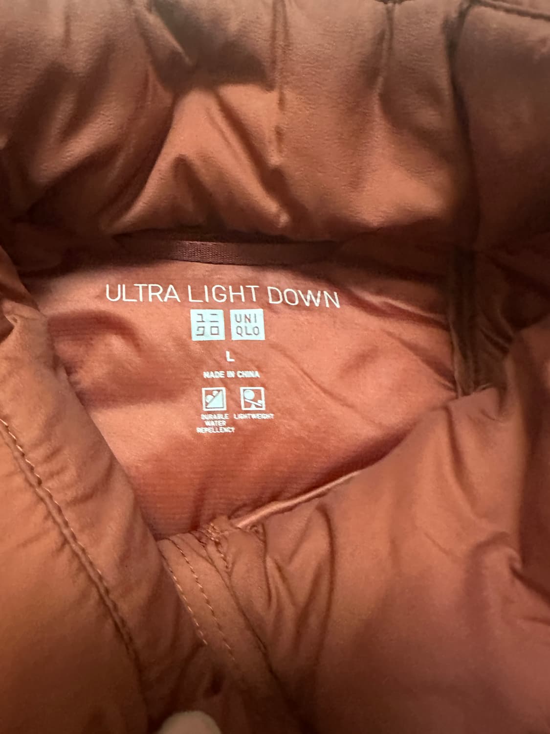 유니클로 경량 패딩 오렌지(l) 상품이미지2