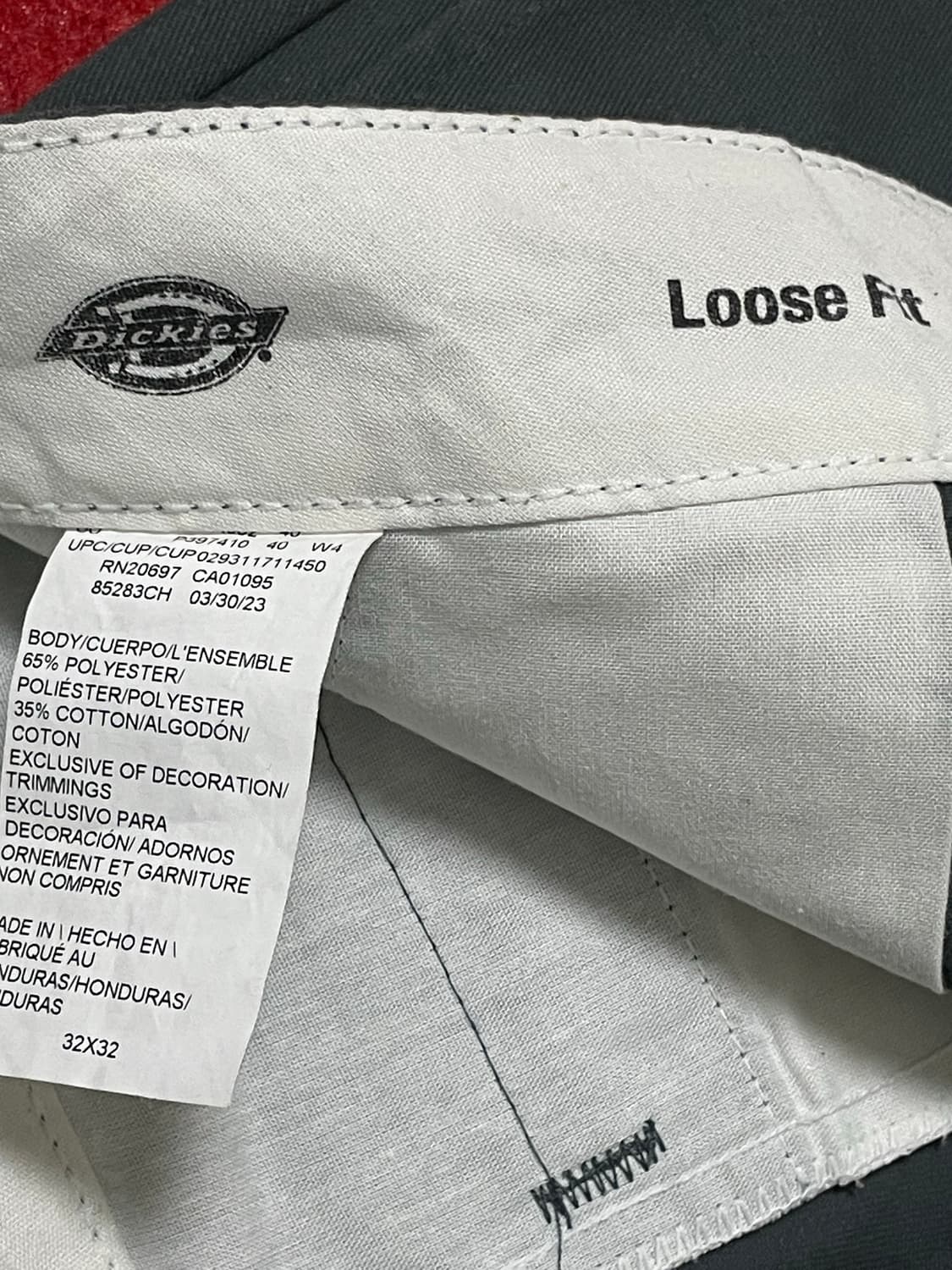 디키즈 더블니 차콜 32 *32.  874 블랙 32*30 상품이미지2